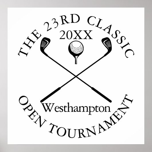 Golfturnier-Klassik-Event-Schild Poster (Vorne)