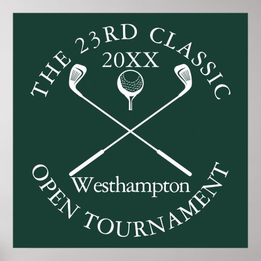 Golfturnier-Klassiker Emerald Green Schild (Vorne)