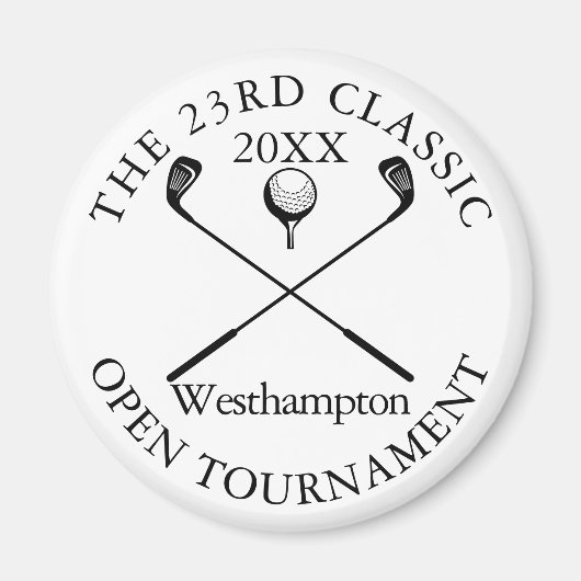 Golfturnier-Klassiker-Event Magnet (Vorne)