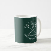 Golfturnier Klassisches Ereignis Smaragdgrün Kaffeetasse (VorderseiteRechts)