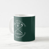 Golfturnier Klassisches Ereignis Smaragdgrün Kaffeetasse (Vorderseite Links)