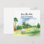 Golfturnier Save the Date Ankündigung (Vorne/Hinten)