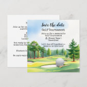 Golfturnier Save the Date Ankündigung (Vorne/Hinten)