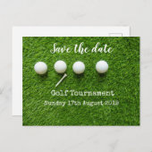 Golfturnier Save the Date Ankündigungspostkarte (Vorne/Hinten)