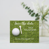 Golfturnier Save the Date Ankündigungspostkarte (Stehend Vorderseite)