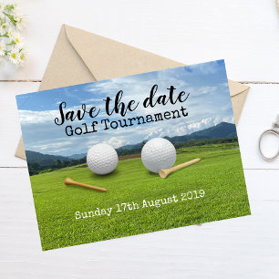 Golfturnier Save the Date Ankündigungspostkarte