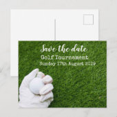 Golfturnier Save the Date Ankündigungspostkarte (Vorne/Hinten)