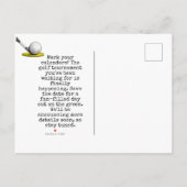 Golfturnier Save the Date auf Grün Ankündigungspostkarte (Rückseite)