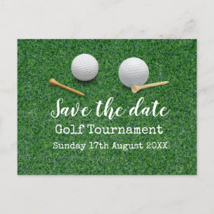 Golfturnier Save the Date auf Grün Ankündigungspostkarte