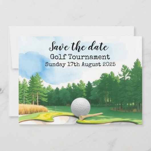 Golfturnier Save the Date Einladung (Vorderseite)