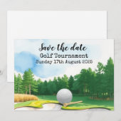 Golfturnier Save the Date Einladung (Vorne/Hinten)
