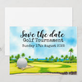Golfturnier Save the Date Einladung (Vorne/Hinten)