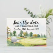 Golfturnier Save the Date Einladung (Stehend Vorderseite)