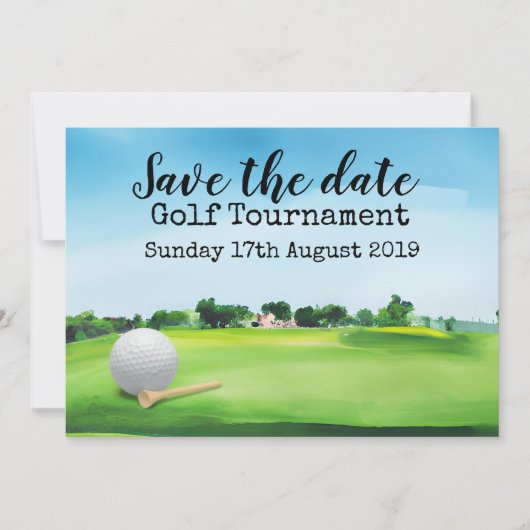 Golfturnier Save the Date Einladung (Vorderseite)