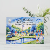 Golfturnier Save the Date Einladung (Stehend Vorderseite)