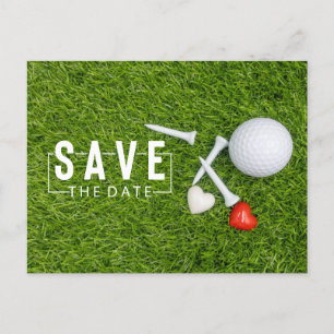 Golfturnier Save the Date Liebe Hochzeit Ankündigungspostkarte