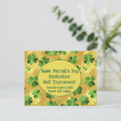 Golfturnier zum St. Patrick's Day Postkarte (Stehend Vorderseite)