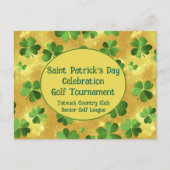 Golfturnier zum St. Patrick's Day Postkarte (Vorderseite)