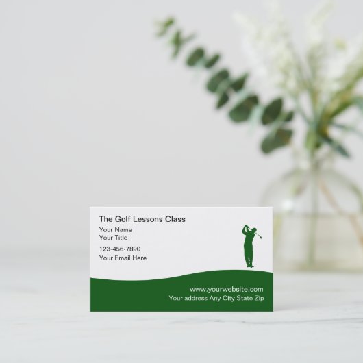 Golfunterricht Termine Visitenkarten Visitenkarte (Stehend Vorderseite)