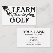 Golfunterricht Visitenkarten - Cool Vintag Visitenkarte (Vorne/Hinten)
