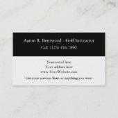 Golfunterricht - Visitenkarten Visitenkarte (Rückseite)