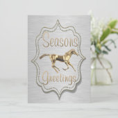 Golfurlaub auf Silver Western Einladung (Stehend Vorderseite)