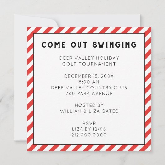 Golfurlaub Einladungen (Rückseite)