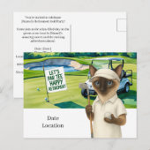 Golfurlaub für Siameser Katzen Einladung (Vorne/Hinten)