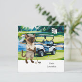 Golfurlaub für Siameser Katzen Einladung (Stehend Vorderseite)