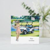 Golfurlaub für Siameser Katzen Einladung (Stehend Vorderseite)