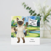 Golfurlaub für Siameser Katzen Einladung (Stehend Vorderseite)