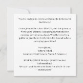 Golfurlaub für Siameser Katzen Einladung (Rückseite)