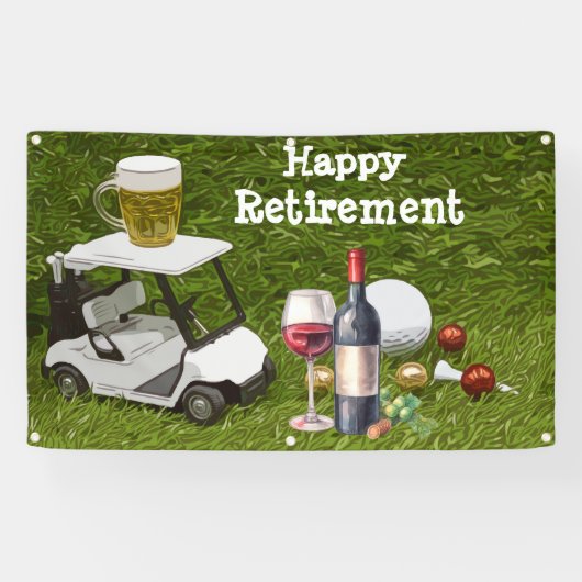 Golfurlaub mit Ball par tee Time on green Banner (Horizontal)