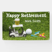 Golfurlaub mit Ball par tee Time on green Banner (Horizontal)