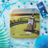 Golfurlaub mit Golf-Thema Pappteller (Party)