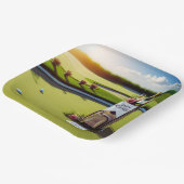 Golfurlaub mit Golf-Thema Pappteller (Gewinkelt)