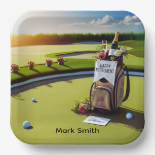 Golfurlaub mit Golf-Thema Pappteller