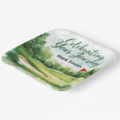 Golfurlaub mit Golf-Thema Pappteller (Gewinkelt)