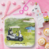 Golfurlaub mit Golf-Thema Pappteller (Party)