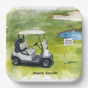 Golfurlaub mit Golf-Thema Pappteller