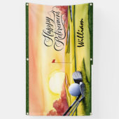 Golfurlaub mit Golfplatz und Golfername Banner (Vertikal)