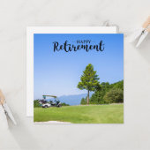 Golfurlaub mit Golfwagen auf grünem Gras Karte (Vorderseite/Rückseite Beispiel)