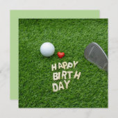 Golfurlaub mit Liebe und Golfball und Sand Wedge (Vorne/Hinten)