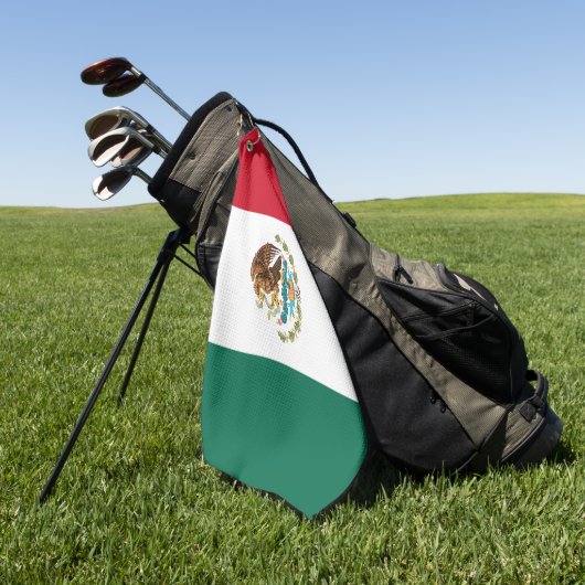 Golfurlaub mit mexikanischer Flagge / Sport Golfhandtuch (Gras)