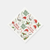 Golfurlaub mit Weineisen und Tee für Golf Vater Serviette (Ecke)