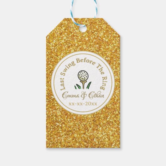 Golfurlaub vor Hochzeit am Wochenende des Party We Geschenkanhänger (Vorderseite)