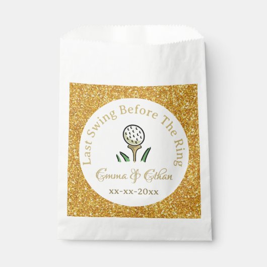 Golfurlaub vor Hochzeit am Wochenende des Party We Geschenktütchen (Vorderseite)