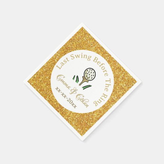 Golfurlaub vor Hochzeit am Wochenende des Party We Serviette (Ecke)