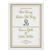 Golfurlaub vor Hochzeiten Party Weekend Aktivität Poster (Vorderseite)