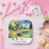 Golfurlaub zum Thema für Siameser Katzen Pappteller (Party)